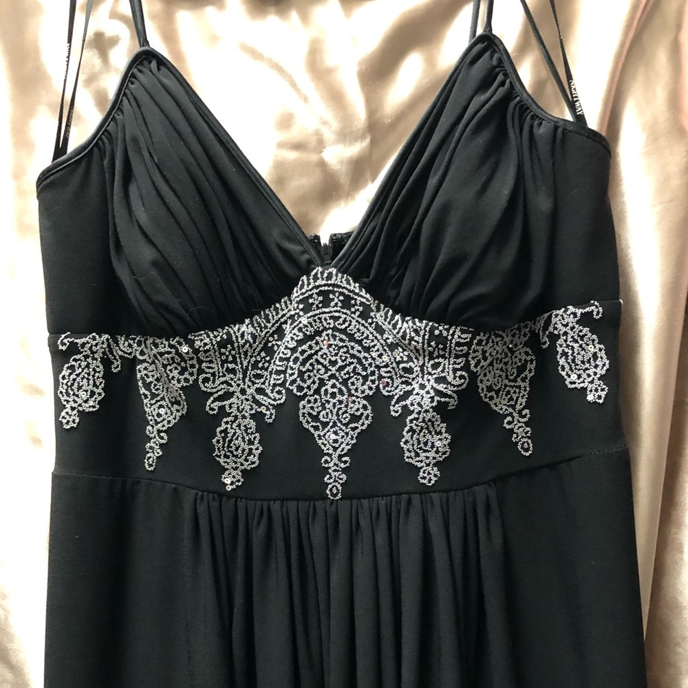 Black beaded party dress